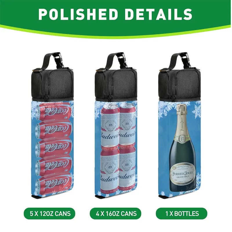 Waterproof Multi-functional Storage Cooling Bag 5 Cans Insulated Cooler Sleeve for Drinks Lightweight Golf Cooler Bag