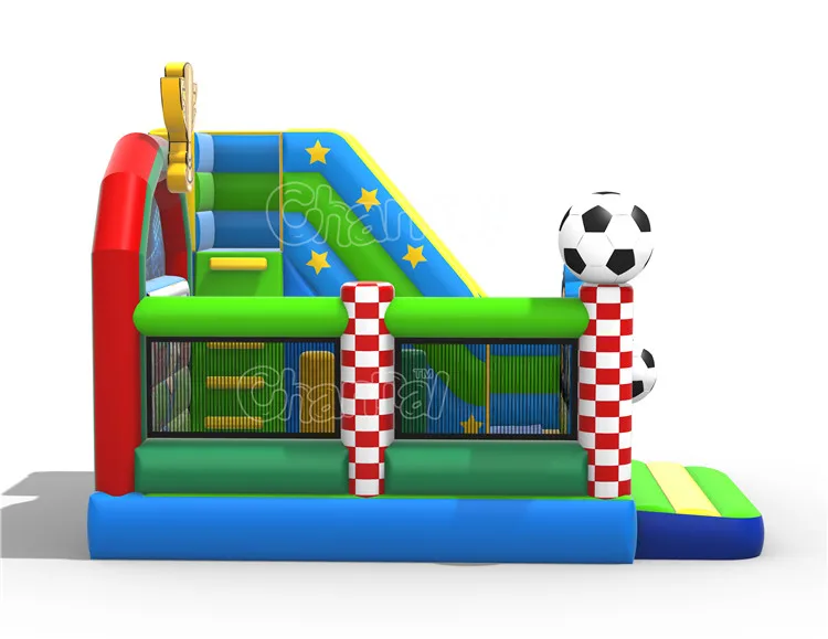 Надувной замок-батут для игры в футбол надувной батут детей