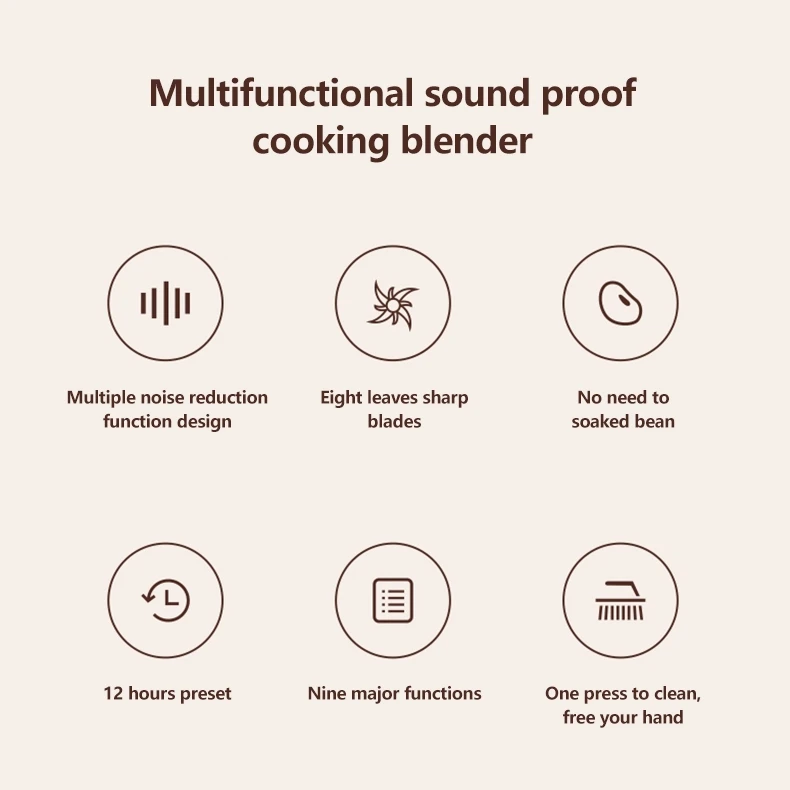 Nut milk maker Multi Soya Milk Making Machine soup maker glass jar multifunctional cooking blender