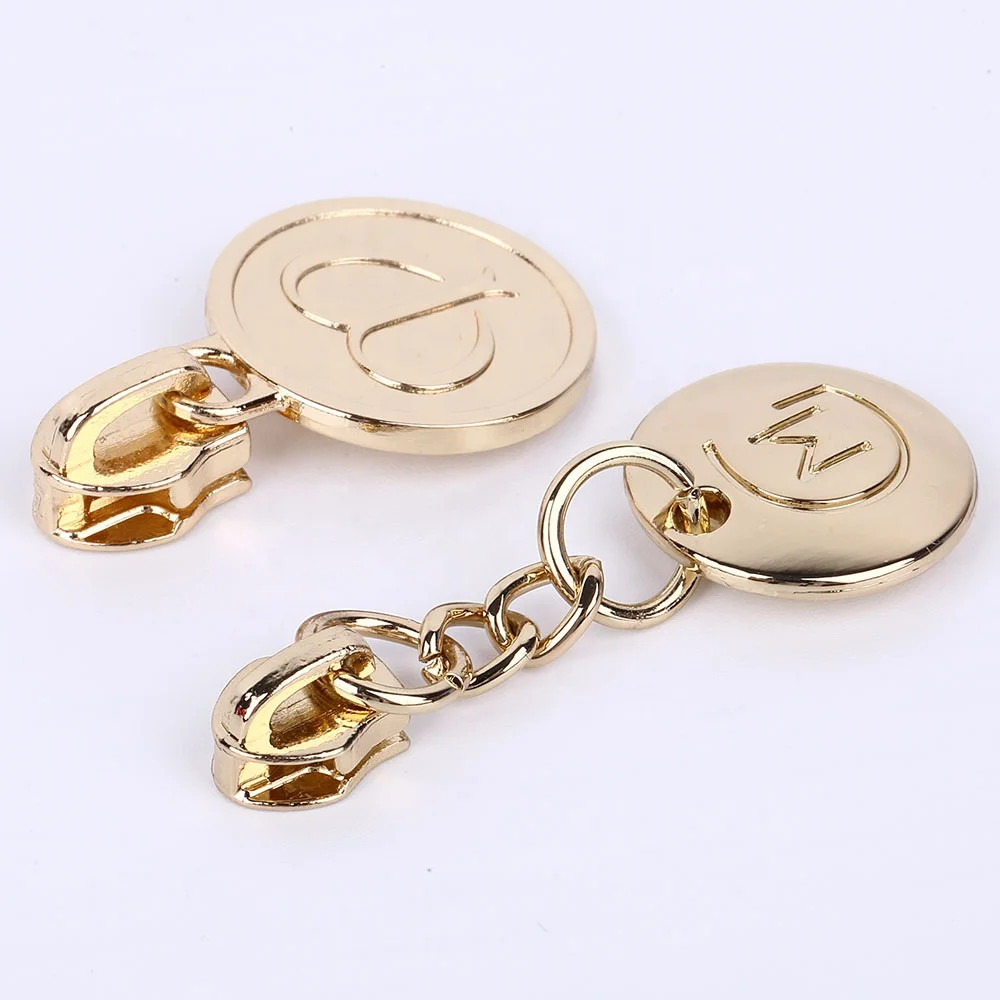 Custom Logo Alloy Zipper Slider 5 Zipper Pulls Decorative Metal Zipper Pull For Clothing