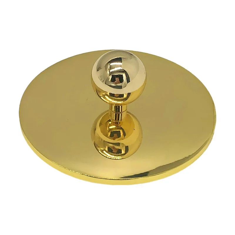 New Design Plating Shiny Gold Color Metal Zinc Alloy Candle Jar Lid With Pull Ring High Quality Custom Logo