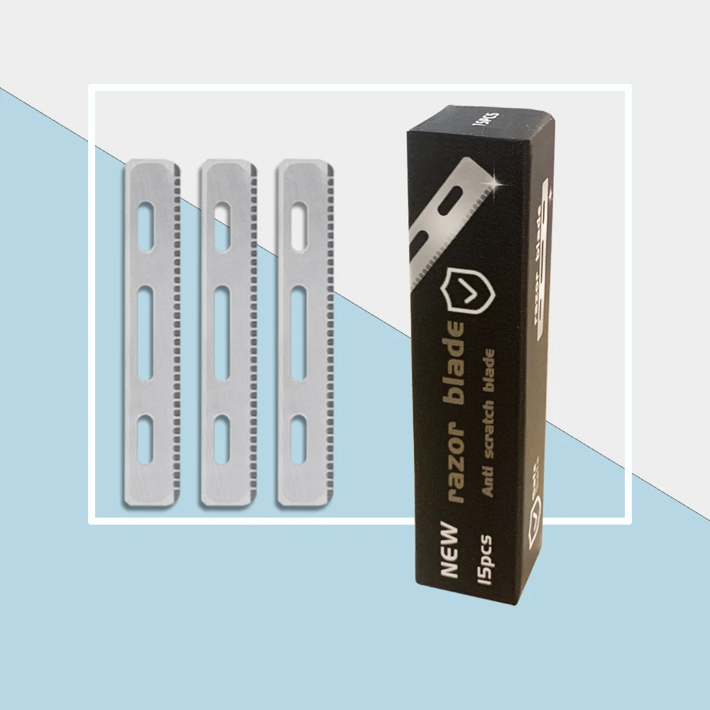 Универсальные одногранные Безопасные лезвия для бритья, острые лезвия из нержавеющей стали, сменные лезвия для прямой бритвы, 15 шт.