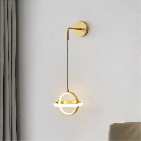 High-value gold bedroom decorative bedside LED wall light high quality living room background wall LED wall lamp