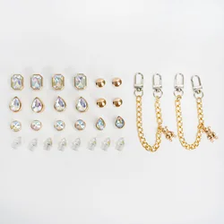 Shoe decoration crystal buckle shoe charms sets DIY Shining diamond rhinestone for Crocs clogs