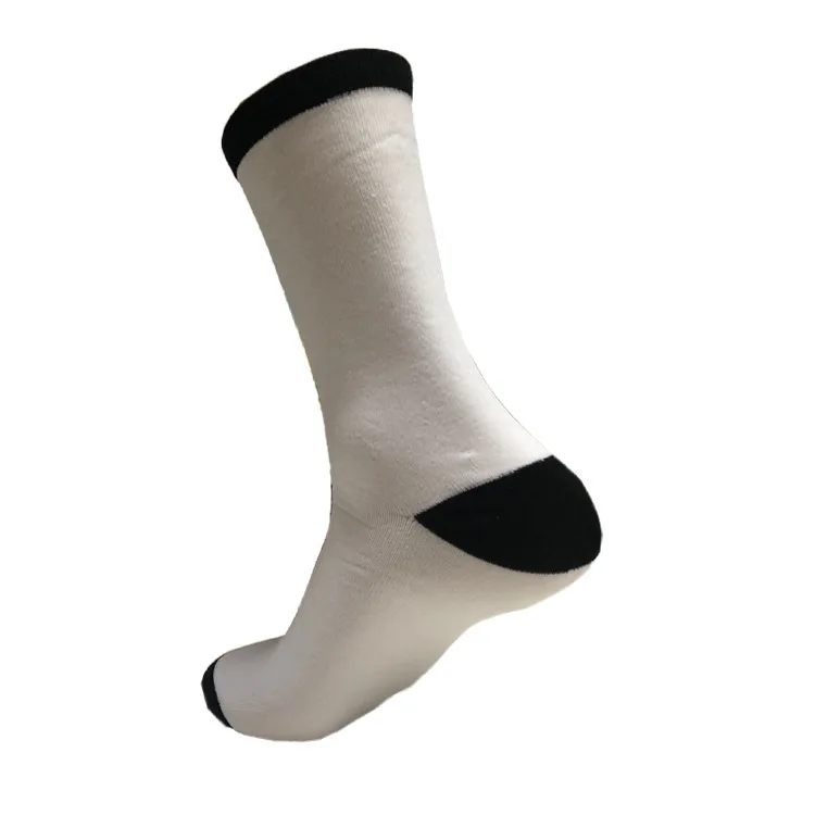  Blank Custom Print Socks 360 Digital Sublimation Customized White Polyester