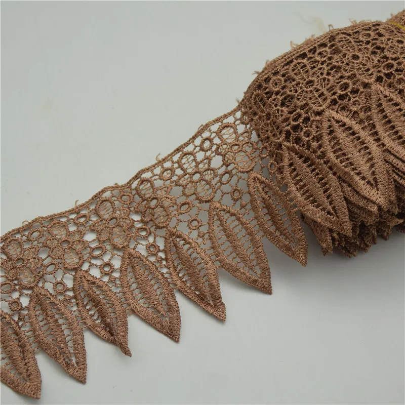 Polyester  Embroidery Lace Designs Elegance  Flower Lace Trim For Clothes