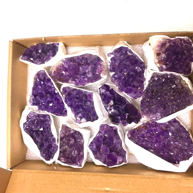 Factory direct price purple quartz crystal cluster aura amethyst
