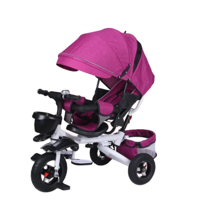 New Baby Tricycle 4-in-1 Can Lie Down Children Tricycle Folding Bicycle Baby Trolley 3-5 Baby Stroller Baby Stroller Customized