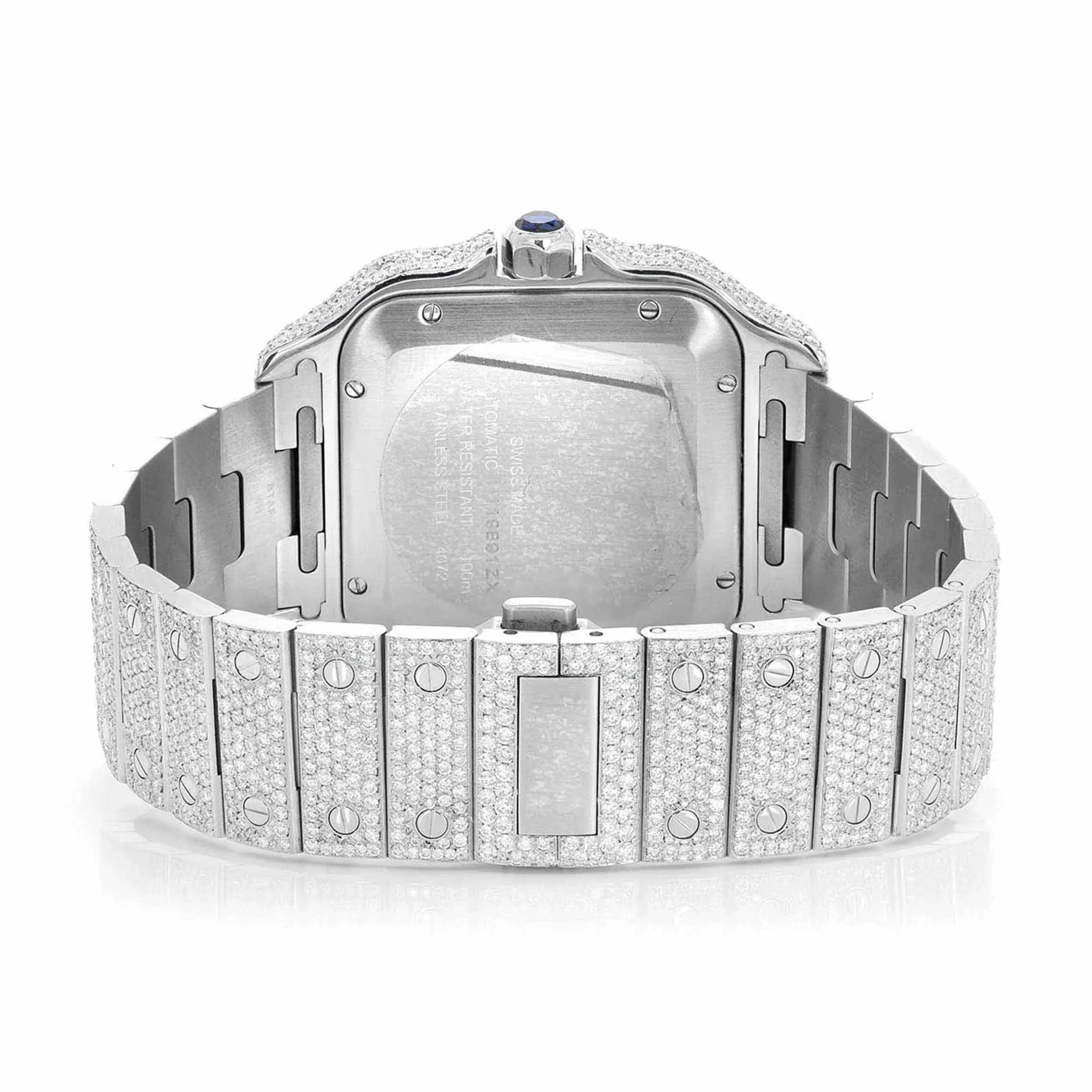 Мужские наручные часы высокого спроса полностью обледененные VVS Moissanite Diamond