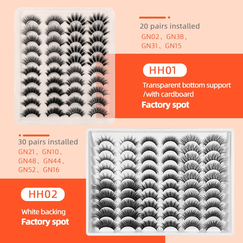 Накладные ресницы ручной работы, синтетические натуральные пушистые ресницы, 30/40/50 пар, 100%