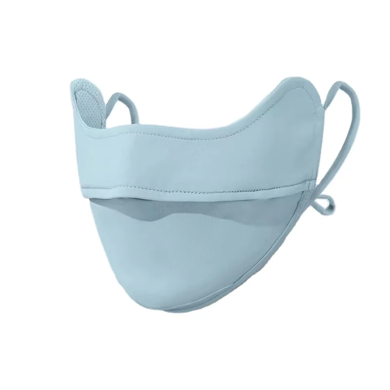 Summer ice silk sunscreen polyester mask full face shield under banana eye protection corner face mask uv 3D masks cool feeling
