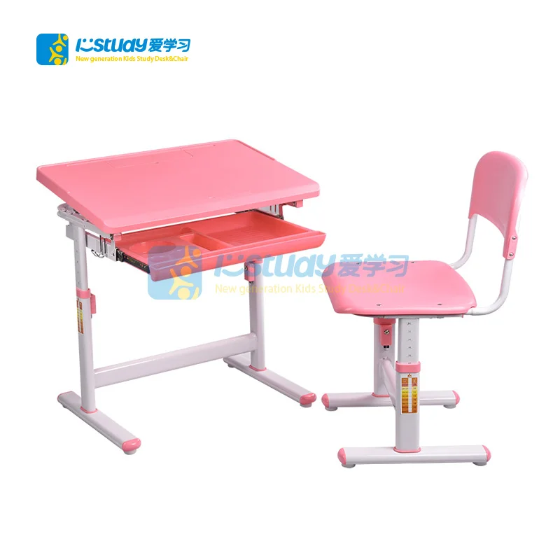 
Hot selling PP adjustable children desk assemble kids study table 