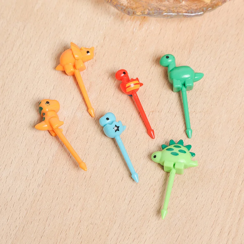 Animal Fruit Fork Food Grade Plastic Mini Cartoon Kids Cake Fruit Toothpick Bento Lunch Bento Accessories