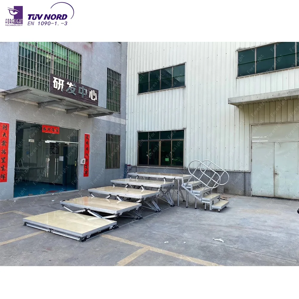 X Scissors shape 1m x 2m aluminum portable folding stage platform for sale