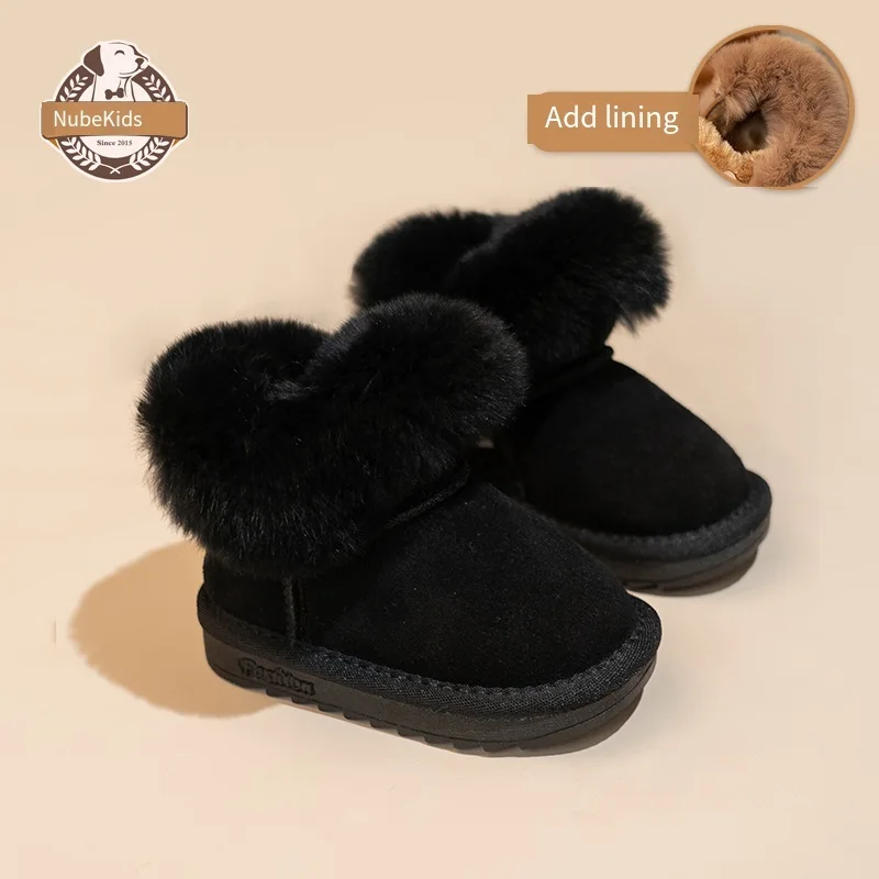 School Student Snow Walking Boots Boys Girls Wholesale Warm Comfortable Snow Boots