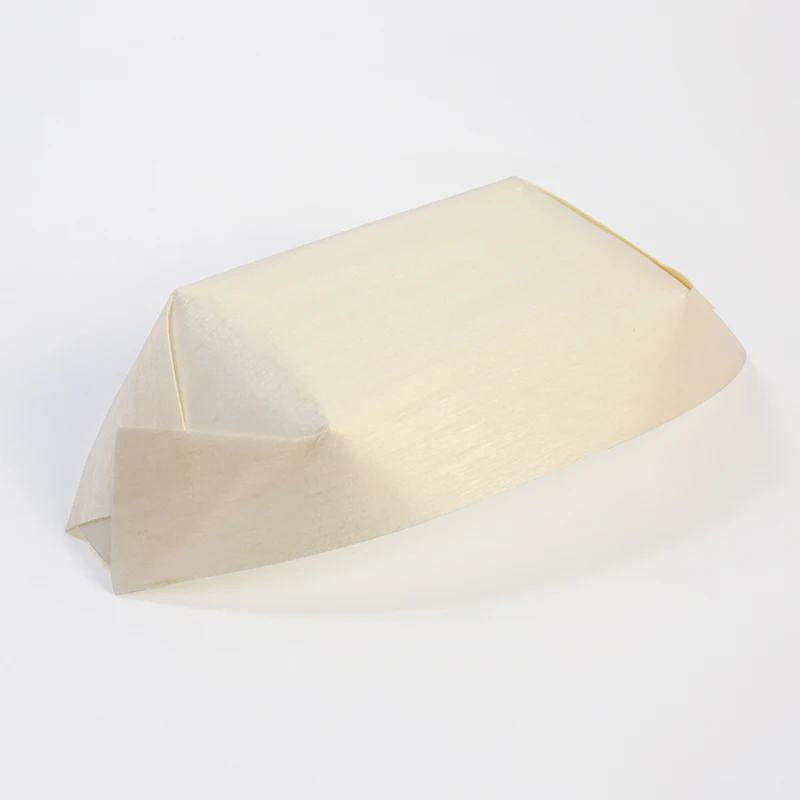 Eco friendly cheap products disposable wood boat plates dishes sushi boat wood for snack