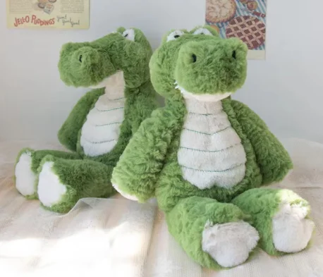 Free sample big size wholesale plush stuffed green crocodile toy
