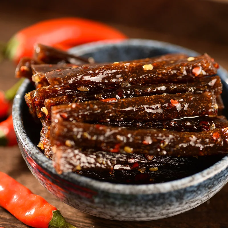 Factory Price Chili Grain Food 69g Leisure Snack Combination Bean Snack Chewy Gluten Spicy Strips