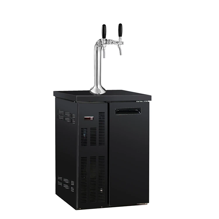 
Low temperature 2 taps beer dispensing machine, stainless steel beer cooler dispenser 