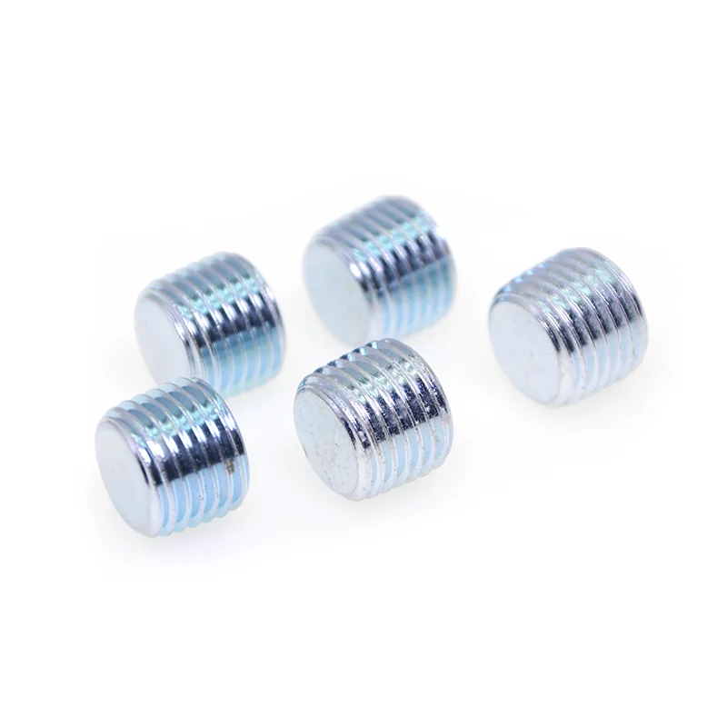 DIN906 DIN913 ANSI/ASME B 18.3 bolt Carbon steel galvanized hexagon socket headless flat tail mechanical thread plug screws