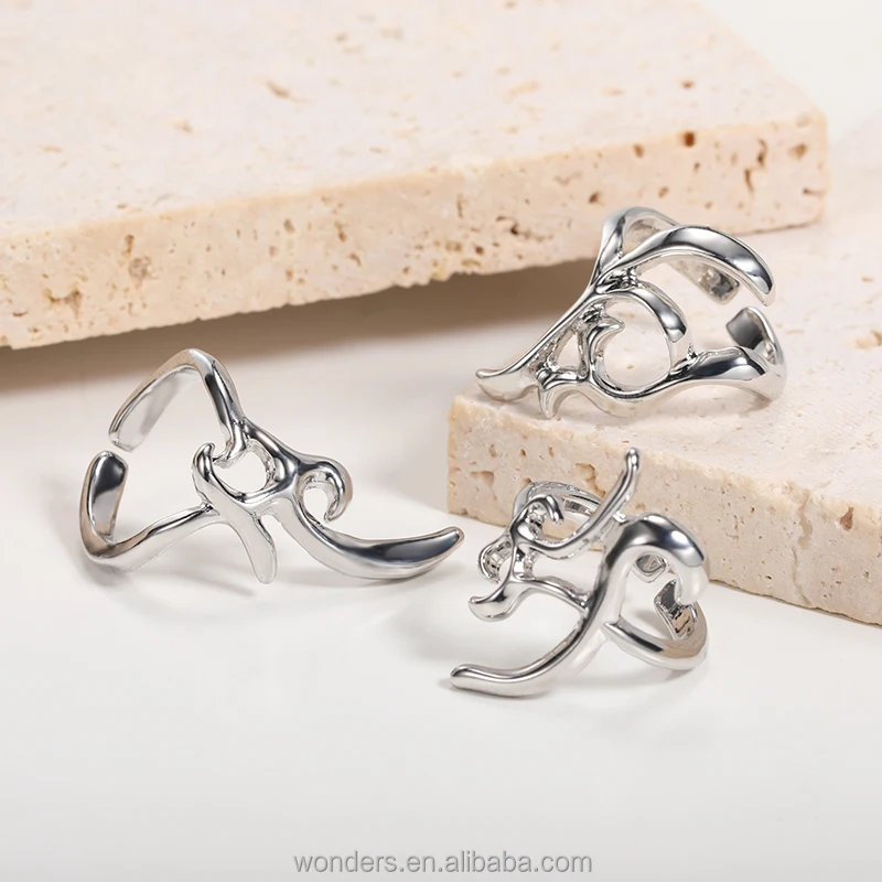 3Pcs Finger Nail Ring Knuckle Finger Love Cover Tip Nail Loop Ring for Women Girls Opening Art Charm Protect Fingernail