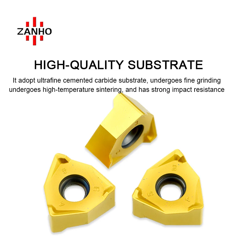 ZANHO XNEX080608-ML Carbide indexable inserts with double sides and 6 cutting edges suitable for 90deg cutter MEE190