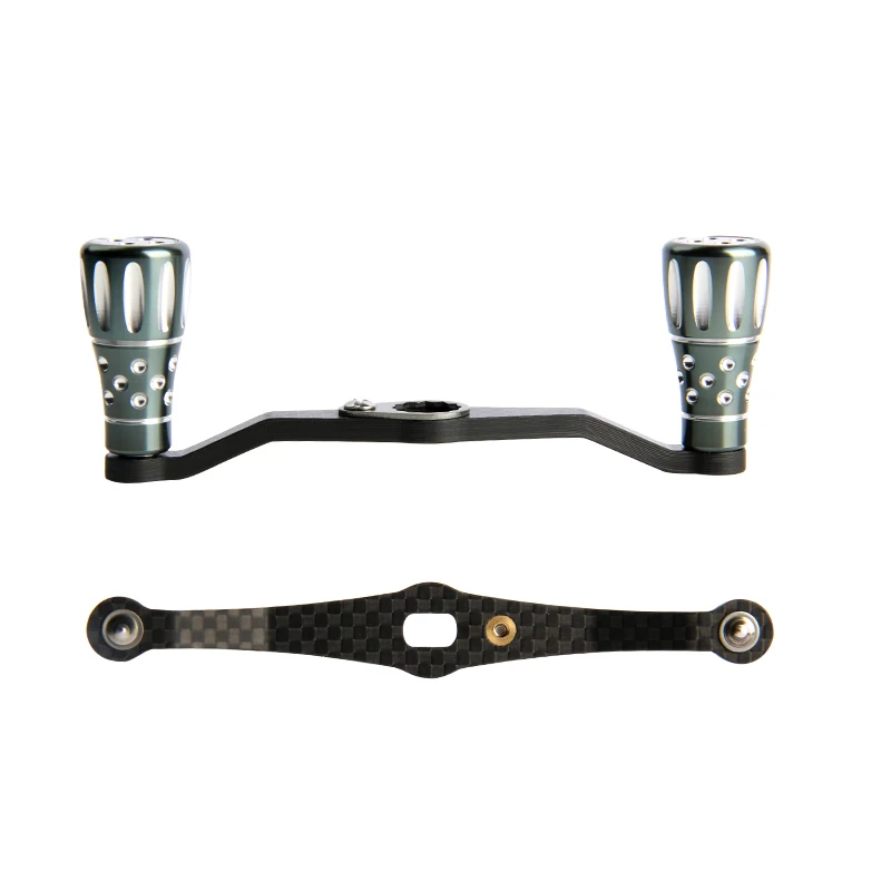 LETOYO LTY009 Рыболовная катушка углеродная мощная ручка с двойным наконечником DIY рыболовные снасти размер отверстия 7*4 мм 8*5