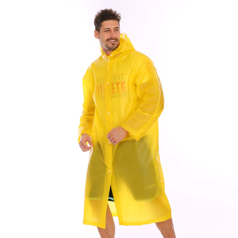 Logo Printed High Quality Rain Coat Pvc Raincoat Rainwear