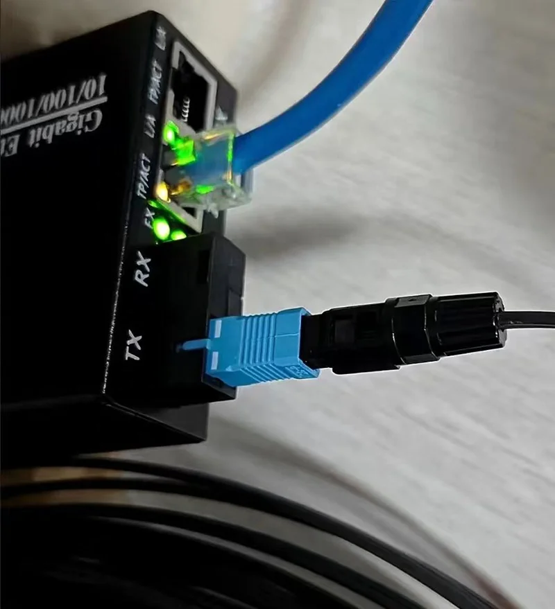 Approx 55MM 60MM Embedded Type Fiber Optic SC UPC Single Mode Fast Connector