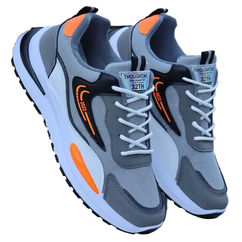 Новейший дизайн, мужская летняя спортивная обувь для бега, дышащие модные кроссовки из искусственной кожи для мужчин