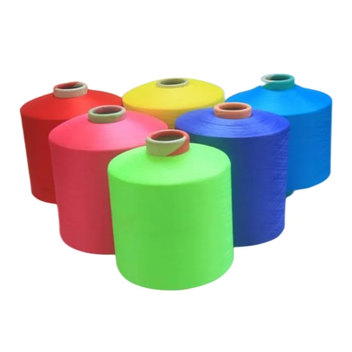 Цветная переработанная полиэфирная пряжа различные типы полиэфирной пряжи