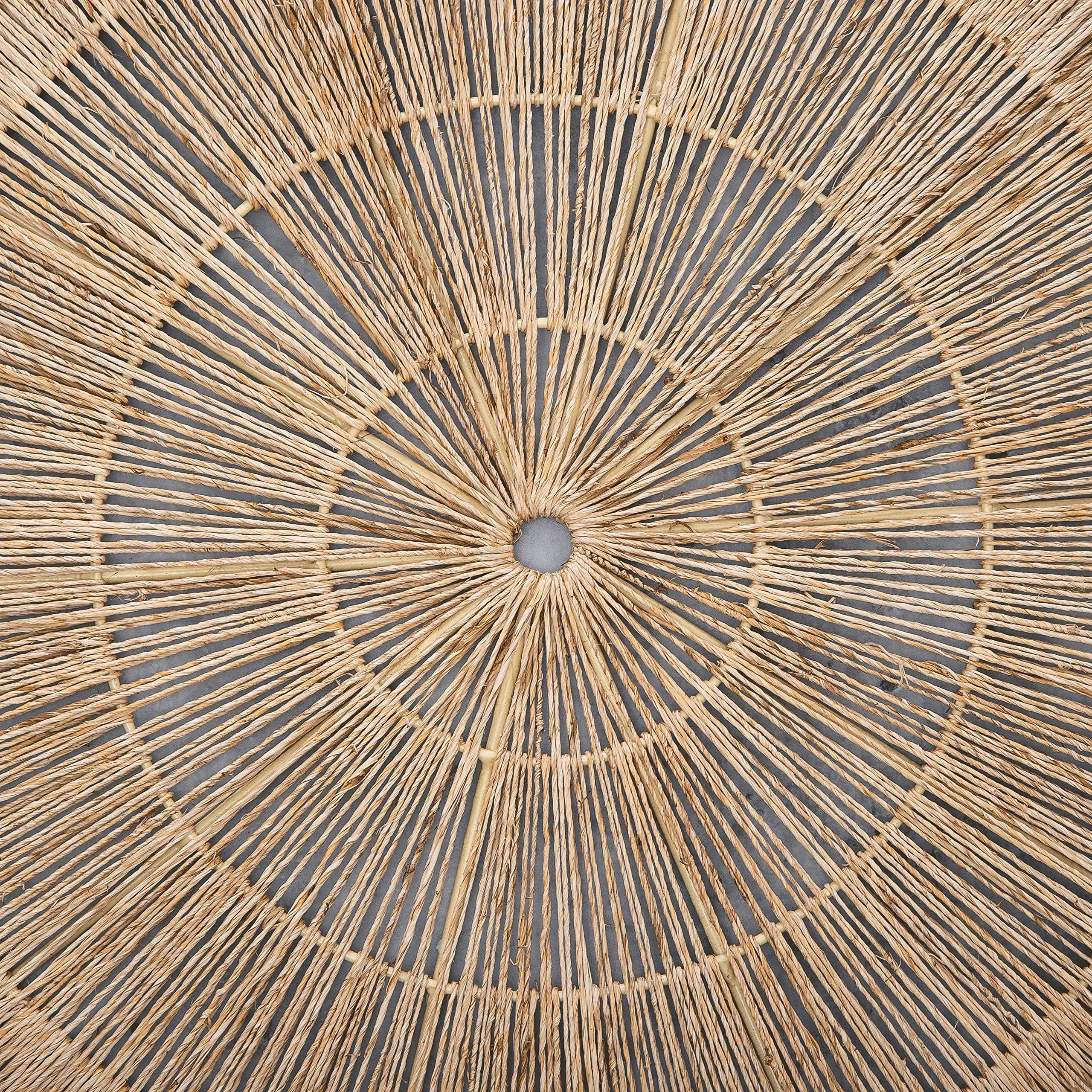 Best Selling Vietnamese Rustic Round Seagrass Jute Rope Iron Basket Wall decor Vietnam Woven Basket Hanging Wall Decor Set