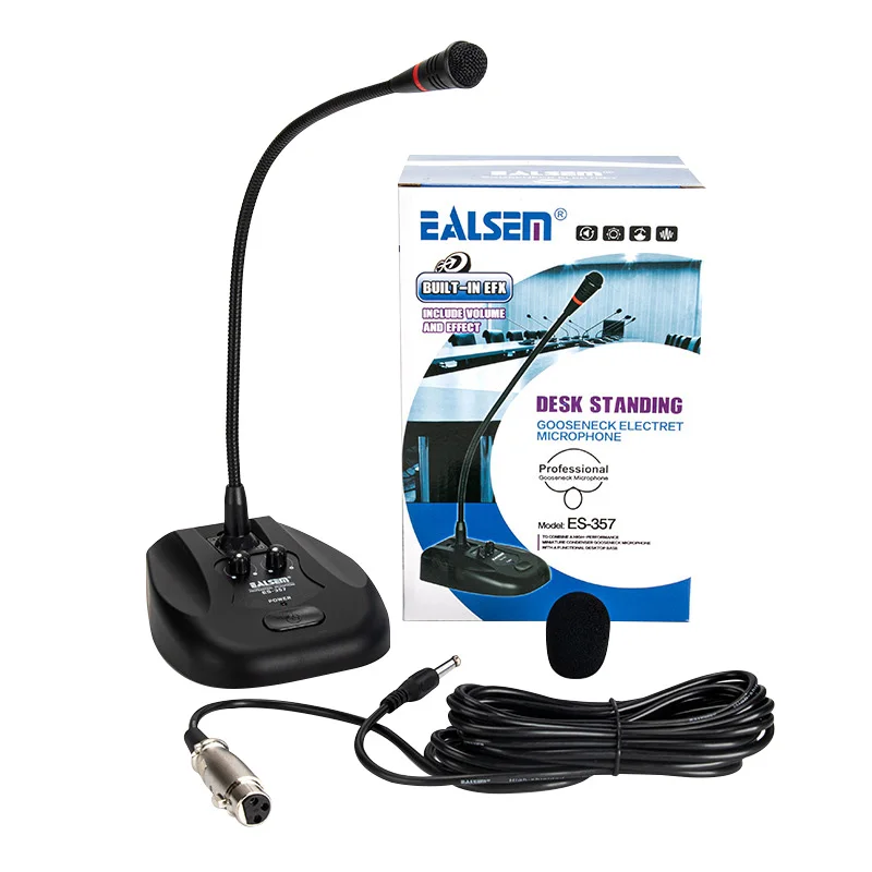 Dual Way Window Counter Intercom Kits Conference live Gooseneck microphone game with remix home desktop USB Interphone