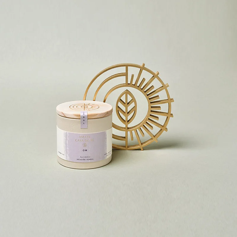 Custom Jar Tube Packaging Biodegradable Tea Kraft Paper Cardboard Tube For Powder With Customized Lid