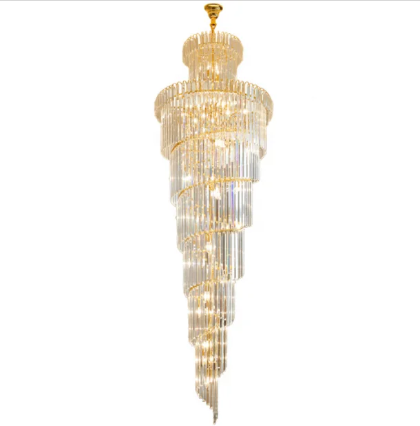 Supplier Delivery Luxury Hotel Villa Duplex Staircase Castle Pendant Lights