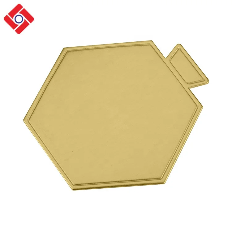 Mini Cake Board Pad,Gold Mono Portion Cake Boards
