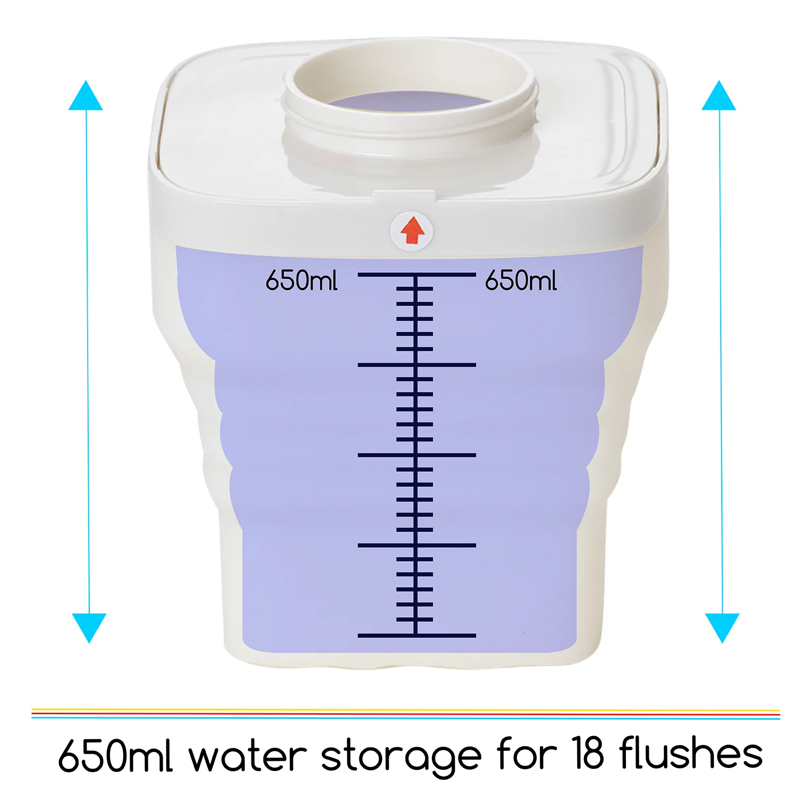 MEEDEN Portable Paint Brush Cleaner: Brush Rinser with 650ml Water Storage Area & 5-Slot Silicone Brush Holder,