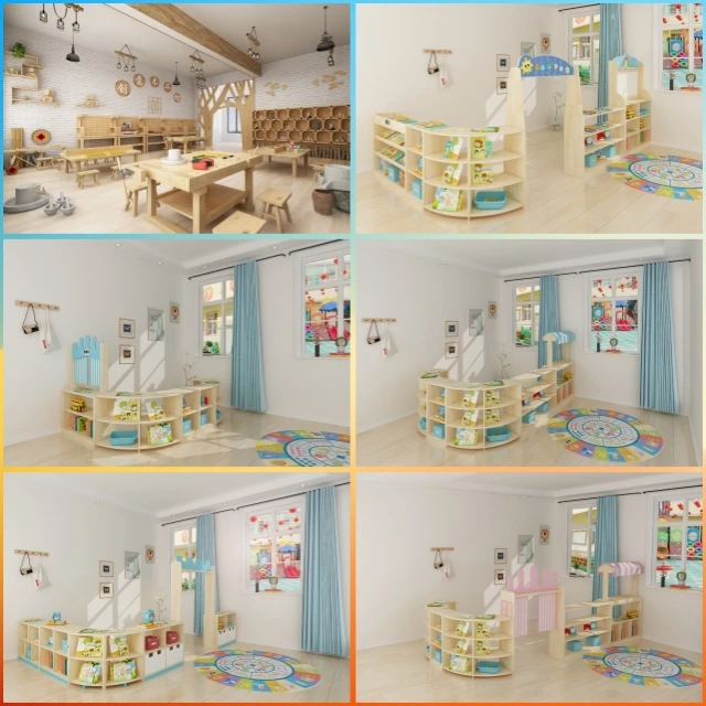 High quality kids Montessori furniture manufacturer supplier kindergarten day care center classroom furniture