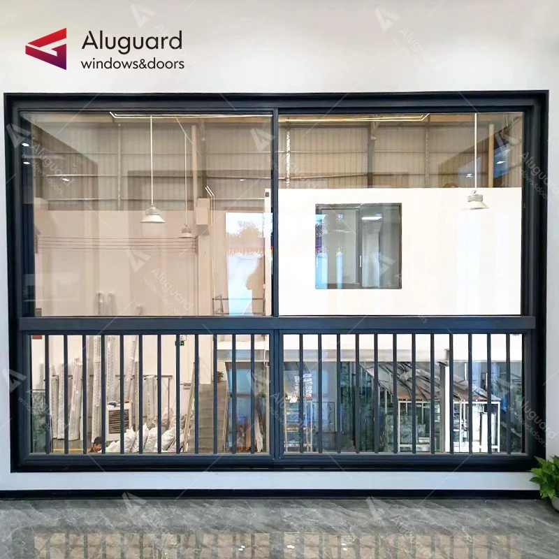 Latest design slim aluminum frame sliding windows and doors AAMA NFRC USA standard  villa house window sliding