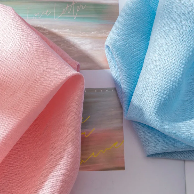 High quality 30% linen 70% cotton fabric clothing fabric plain color for shirt linen cotton fabric