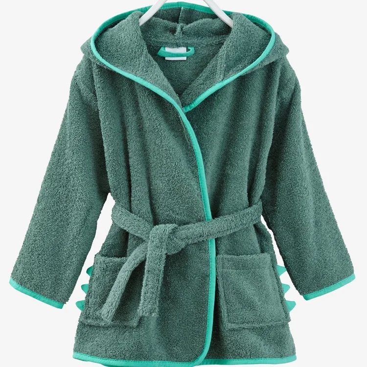 wholesale kids bathrobe custom cotton kids spa robes hooded kids bathrobe with ears animal design children bath robe