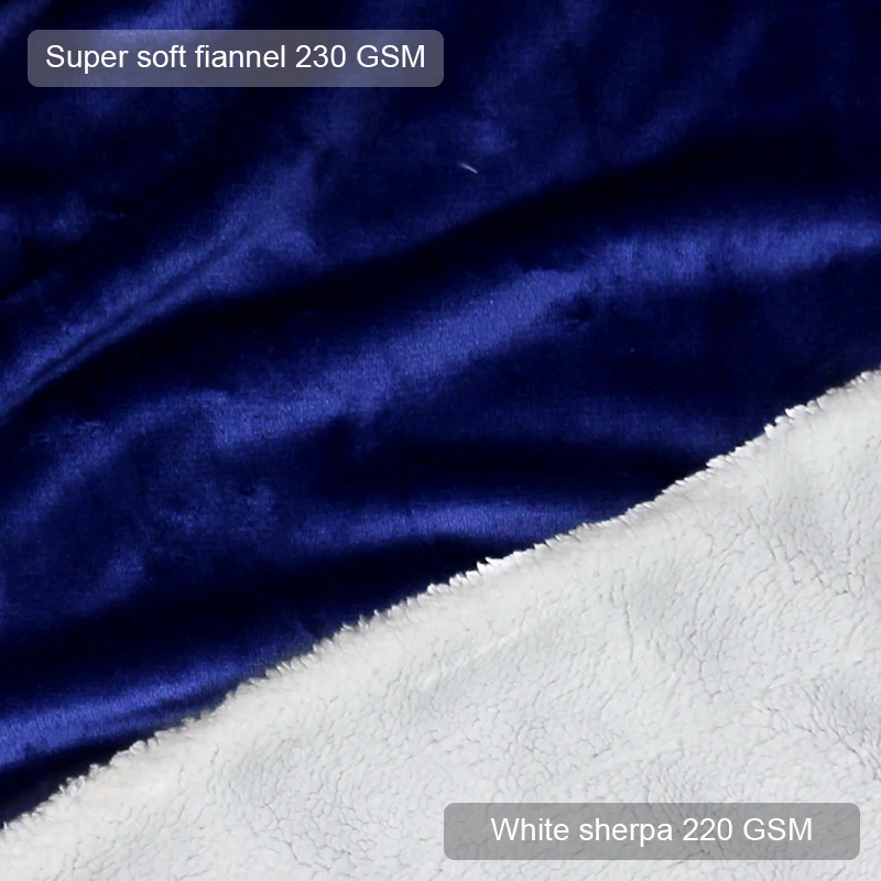 Мягкое двустороннее Флисовое одеяло, очень толстые фланелевые одеяла из шерпы, темно-синие двухслойные одеяла из овечьей шерсти на зиму