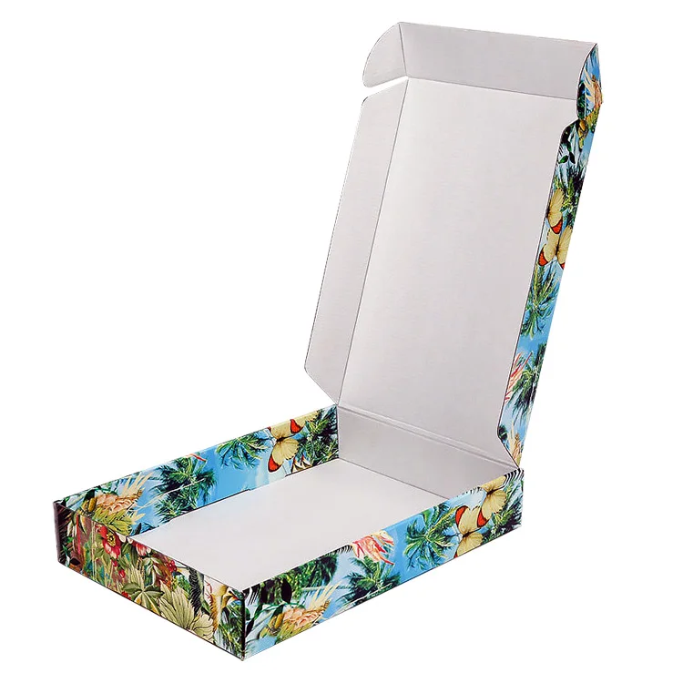 Custom Design Printed Brand Name Logo Corrugated Paper Custom Logo Mailer Foldable Gift Packaging Box Shipping Box Paper Boxes