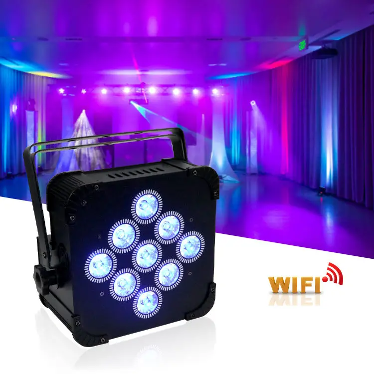 9x18 Вт Rgbwa УФ беспроводное освещение Dmx вверх с питанием от батарейки Wifi & irc дистанционное управление Led Par может мыть свет диско свадебное