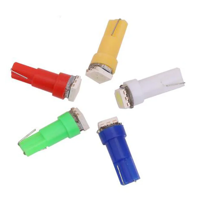 Автомобильная светодиодная лампа T5 1 SMD 5050 с клиновидным цоколем для приборной панели 37 73 74 79 замена