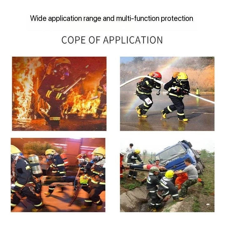 Firefighter set firefighting equipment firefighting suit
