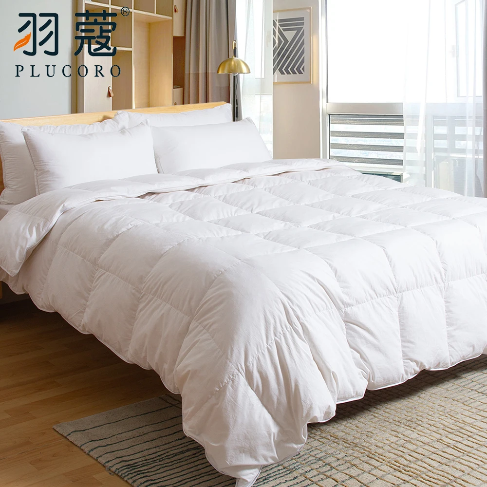 King Size Bed Comforters Cotton Fabric Imitate Down Cotton Filling Winter Bed Hotel Down Quilt