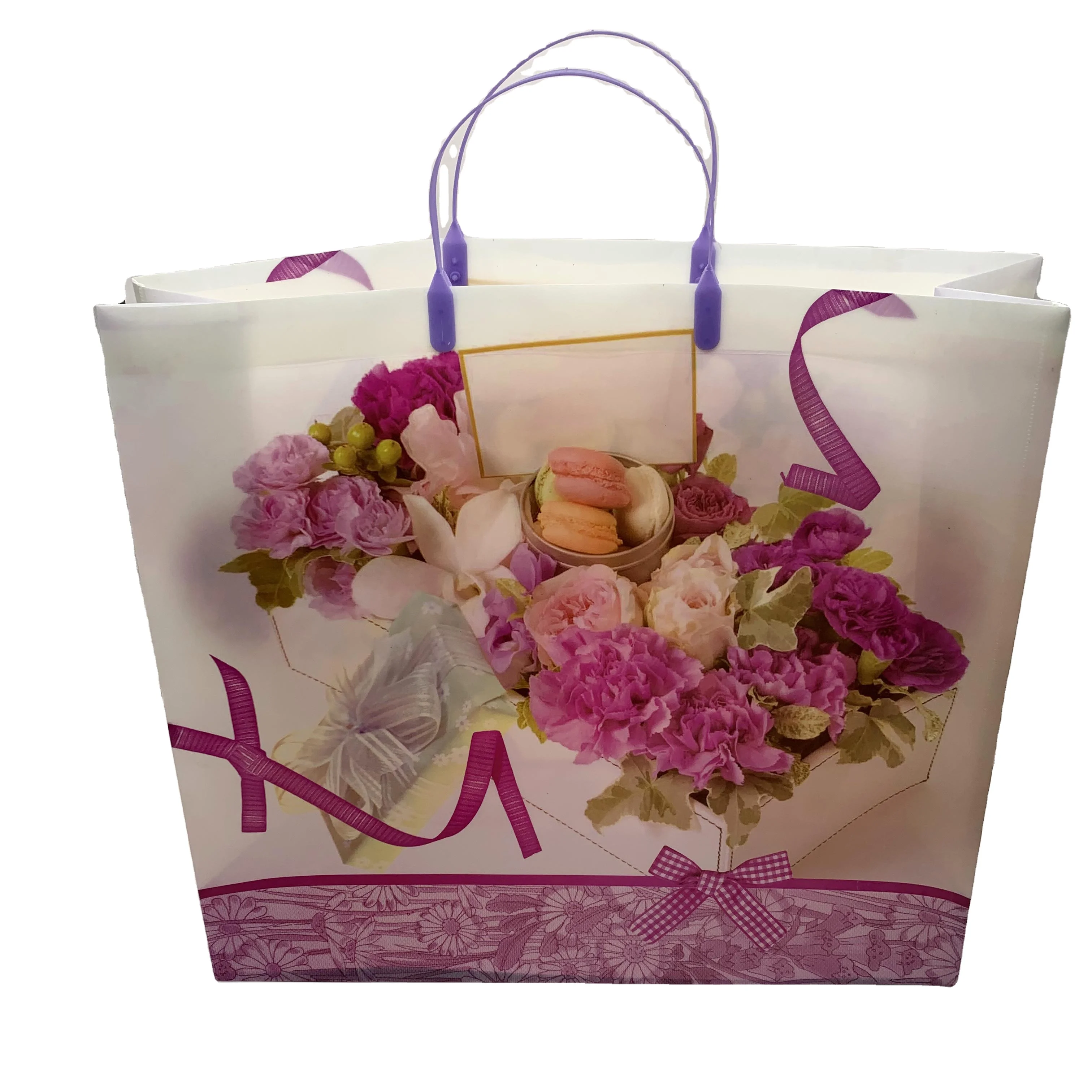 Beautiful  Fancy Free Sample Customized Logo Design CMYK Printing Gift Packaging  plastic bags