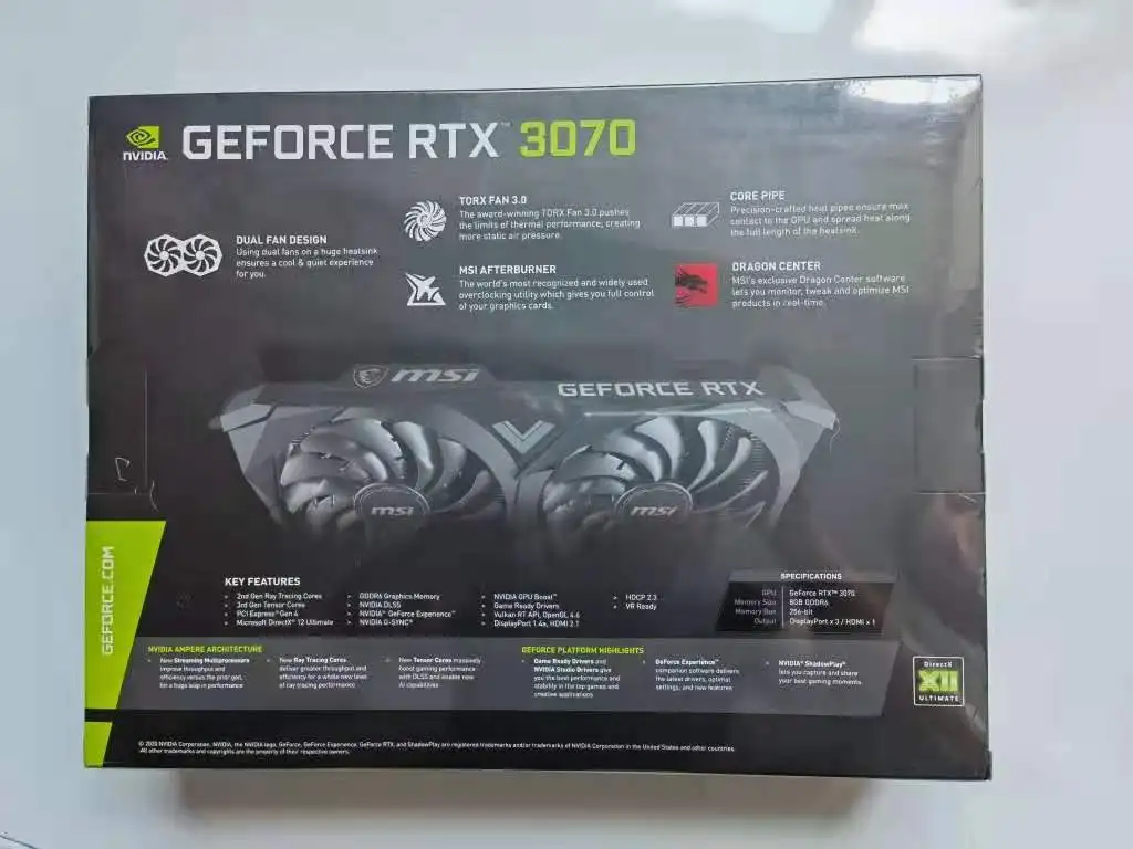  Видеокарта RTX3070 8 Гб GDDR6 Ventus RTX 3060Ti 3070 3080 3090