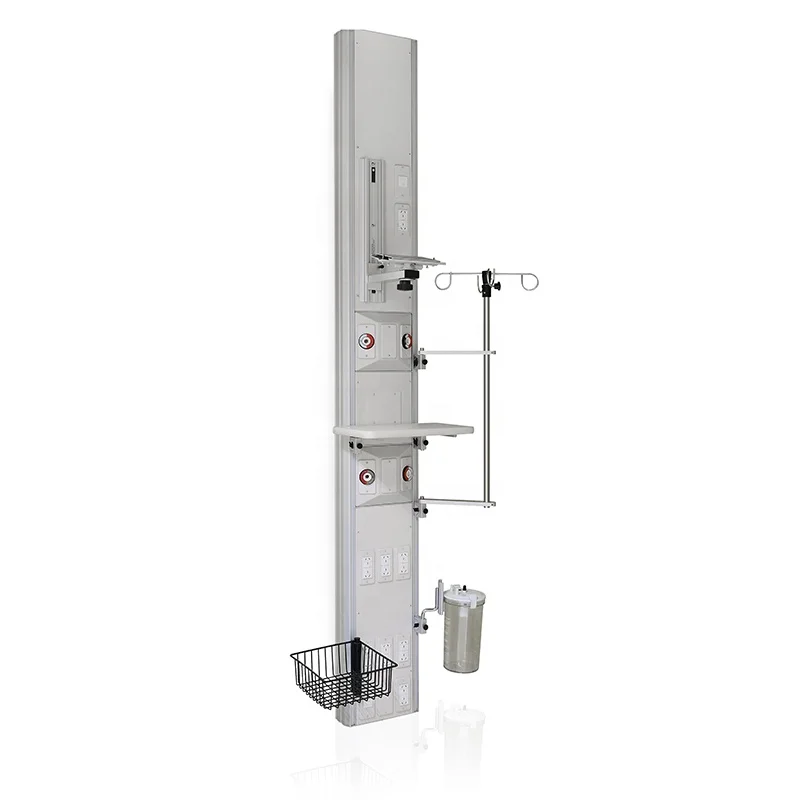 NTC500 Medical Vertical Bed Head Unit Hospital Dual Rail Bed Head Panel for Wards